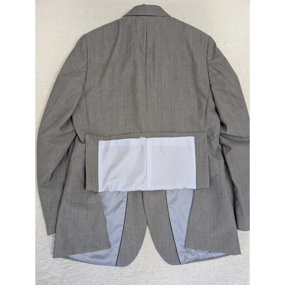 Banana Republic Blazer Mens 44L Coat tailored fit Jacket Glen Check Plaid Wool‎